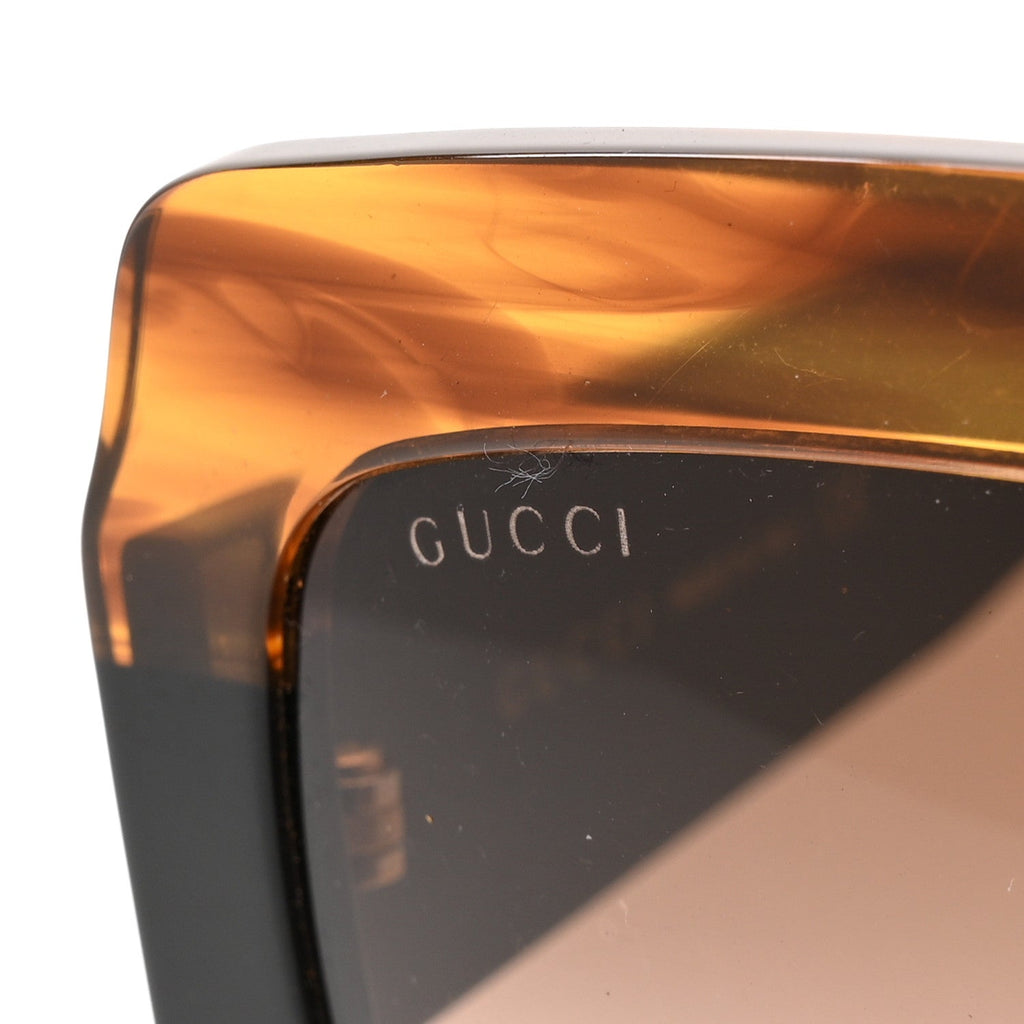 Gucci Square Sunglasses — Havana GG0178S
