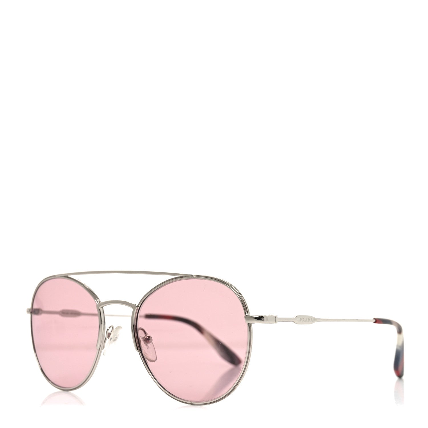 Prada Round Sunglasses — Silver