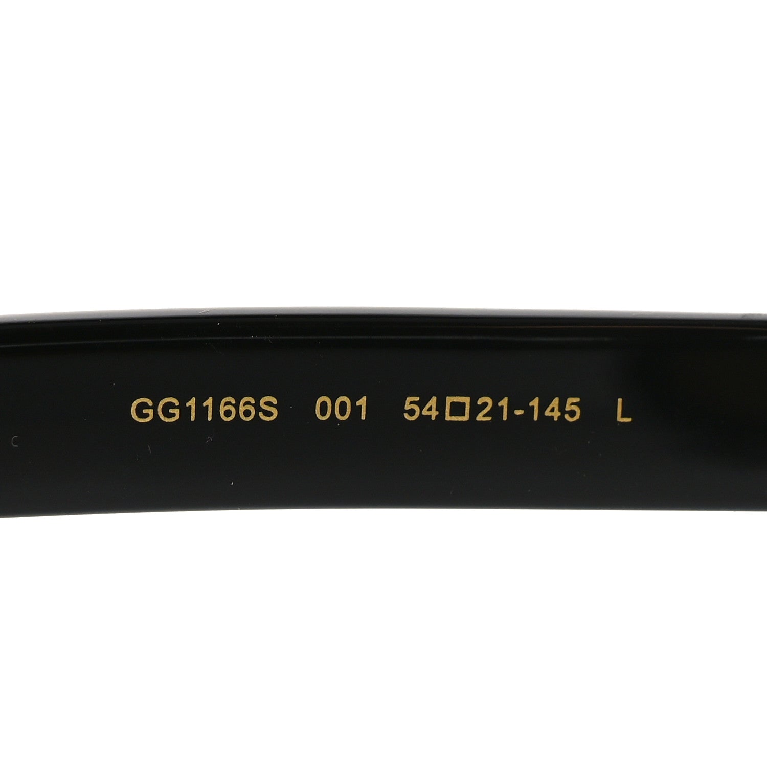 Gucci Rectangle Sunglasses — Black GG1166S