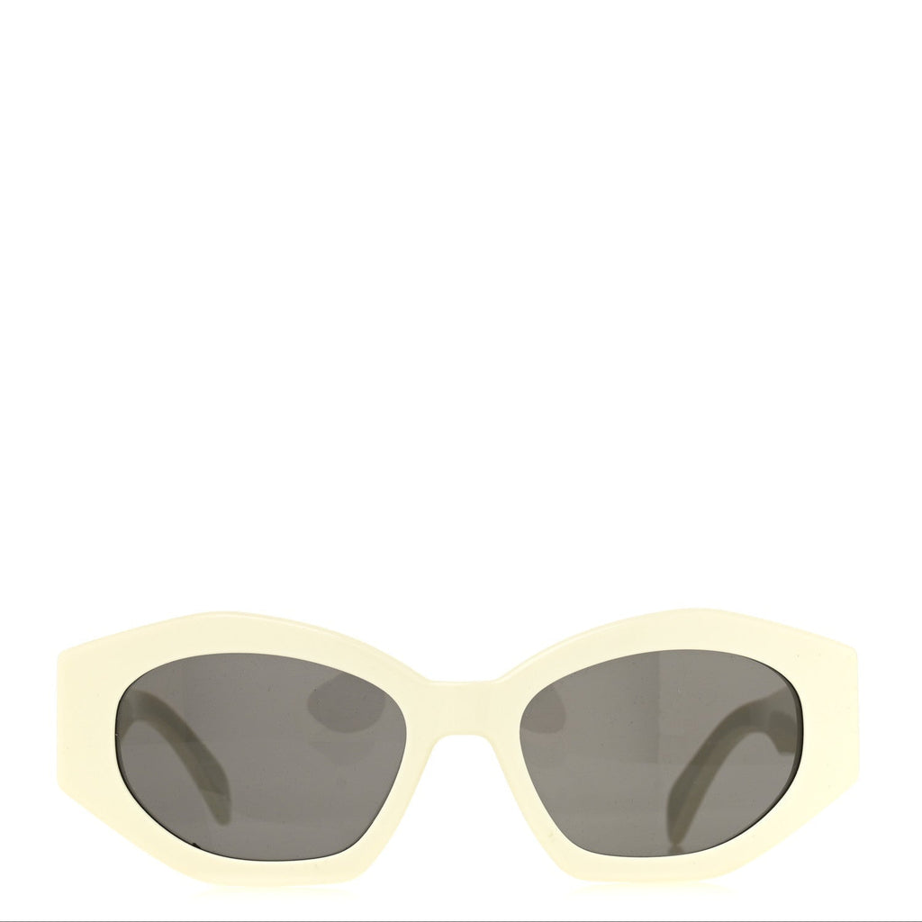 Celine Oval Sunglasses — White