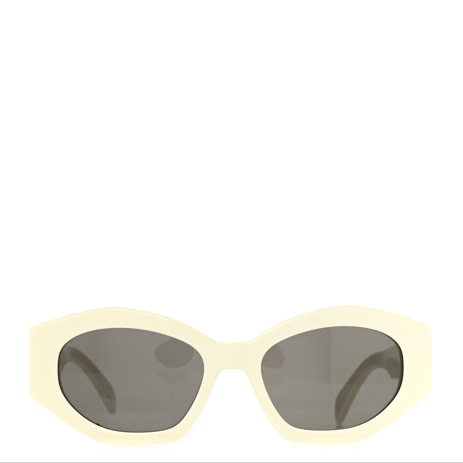 Celine Oval Sunglasses — White