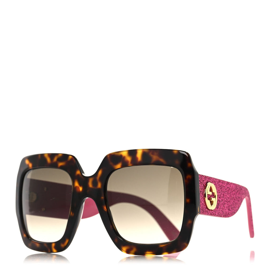 Gucci Square Sunglasses — Pink GG0102S