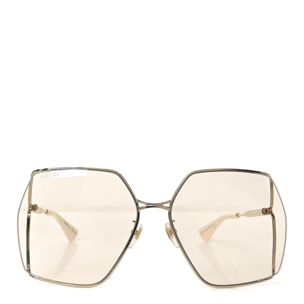 Gucci Oversized Sunglasses — Ivory GG0817S