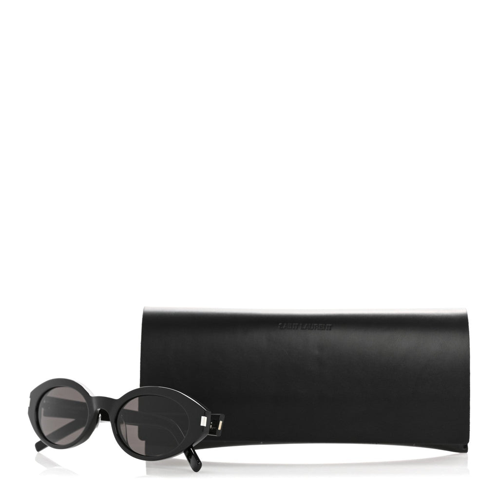 Saint Laurent Oval Sunglasses — Black SL 567