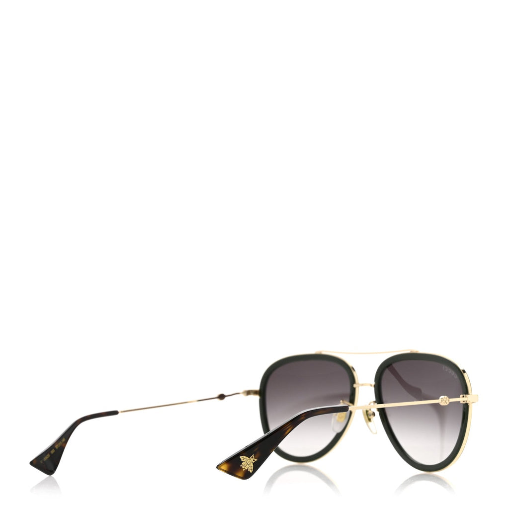 Gucci Aviator Sunglasses — Green GG0062S