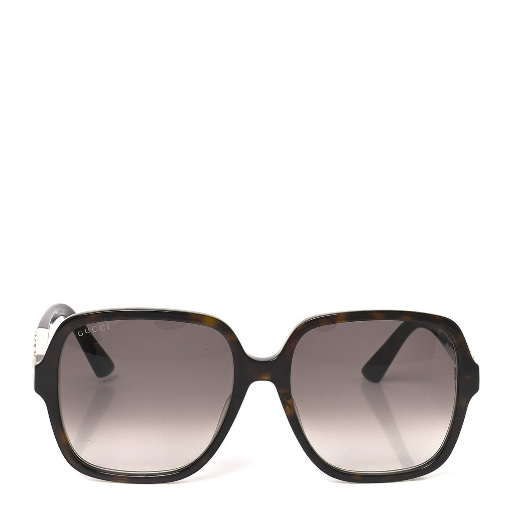 Gucci Oversized Square Sunglasses — Havana GG1189S