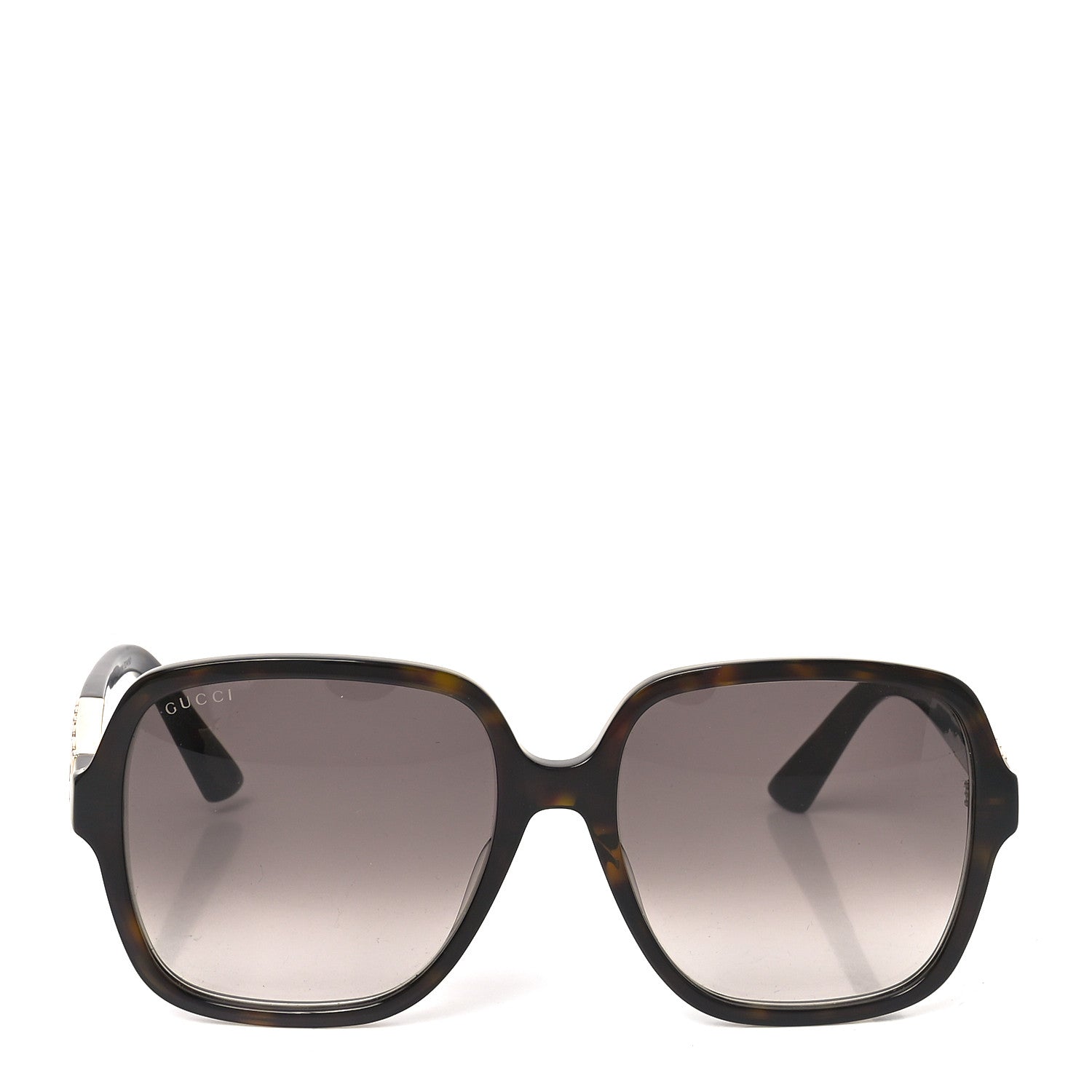 Gucci Oversized Square Sunglasses — Havana GG1189S