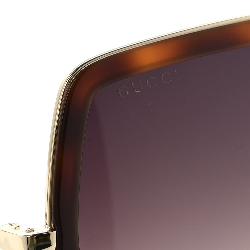 Gucci Square Sunglasses — Tortoise GG0106S