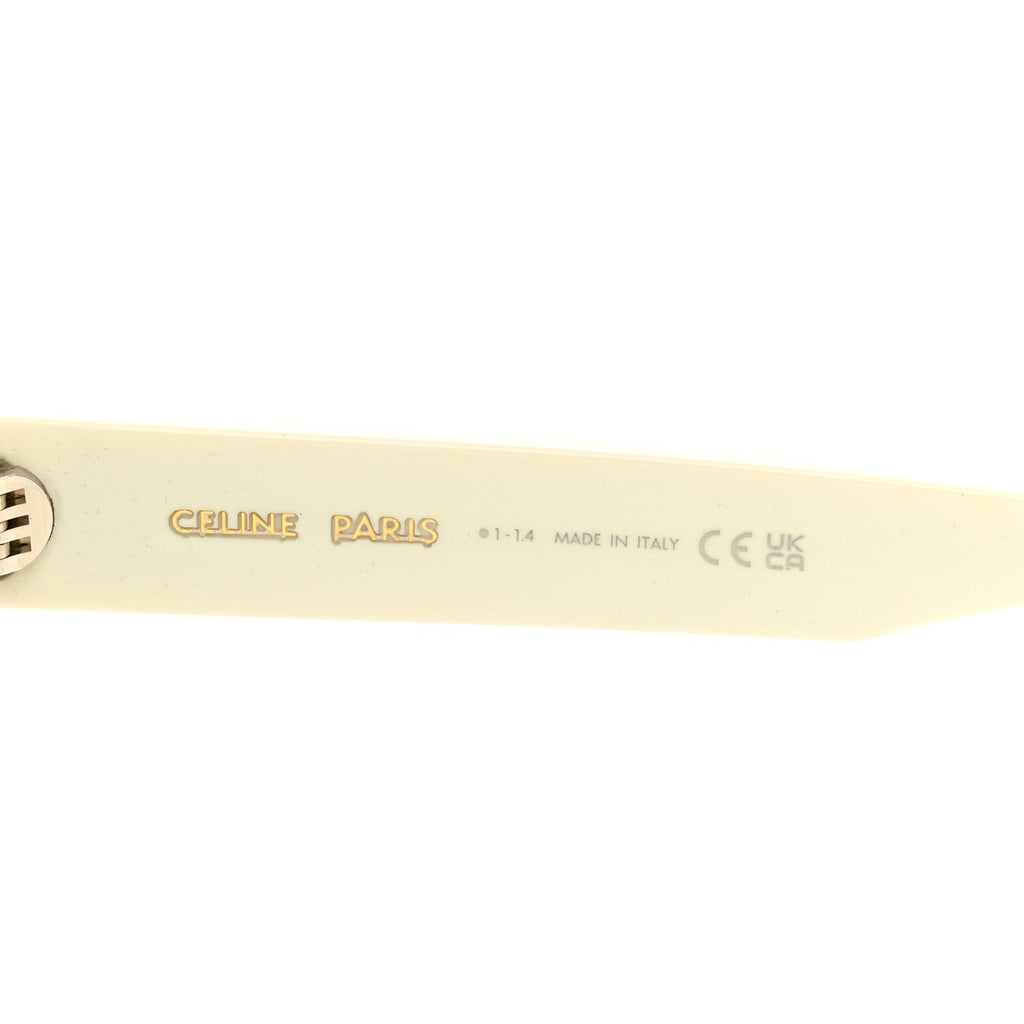 Celine Oval Sunglasses — White