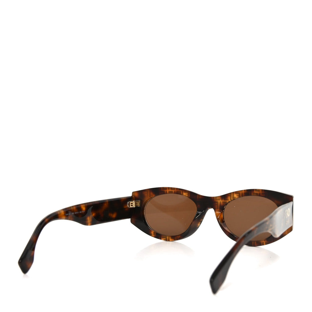 Fendi Oval Sunglasses — Havana