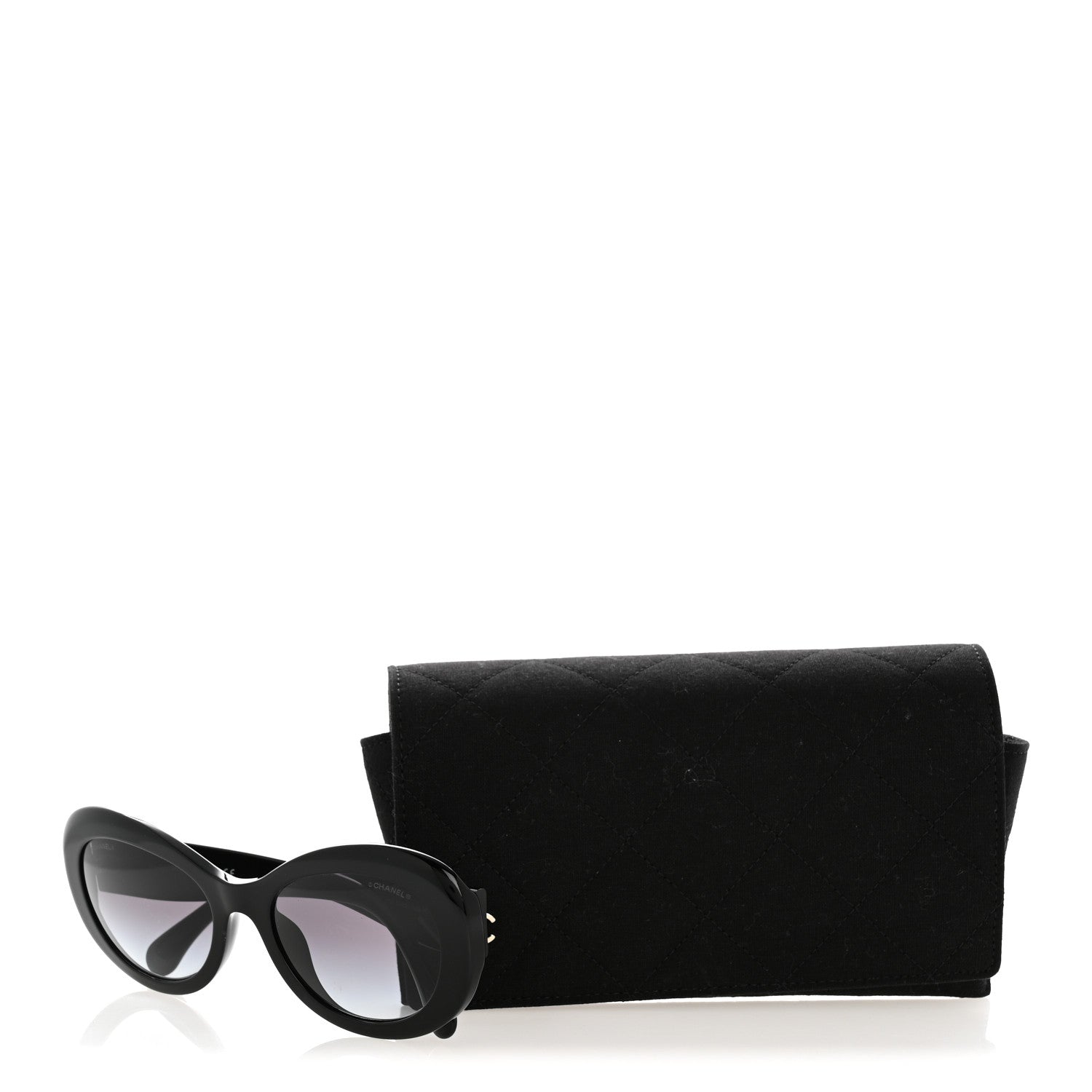 Chanel Round Sunglasses — Black 5469-B