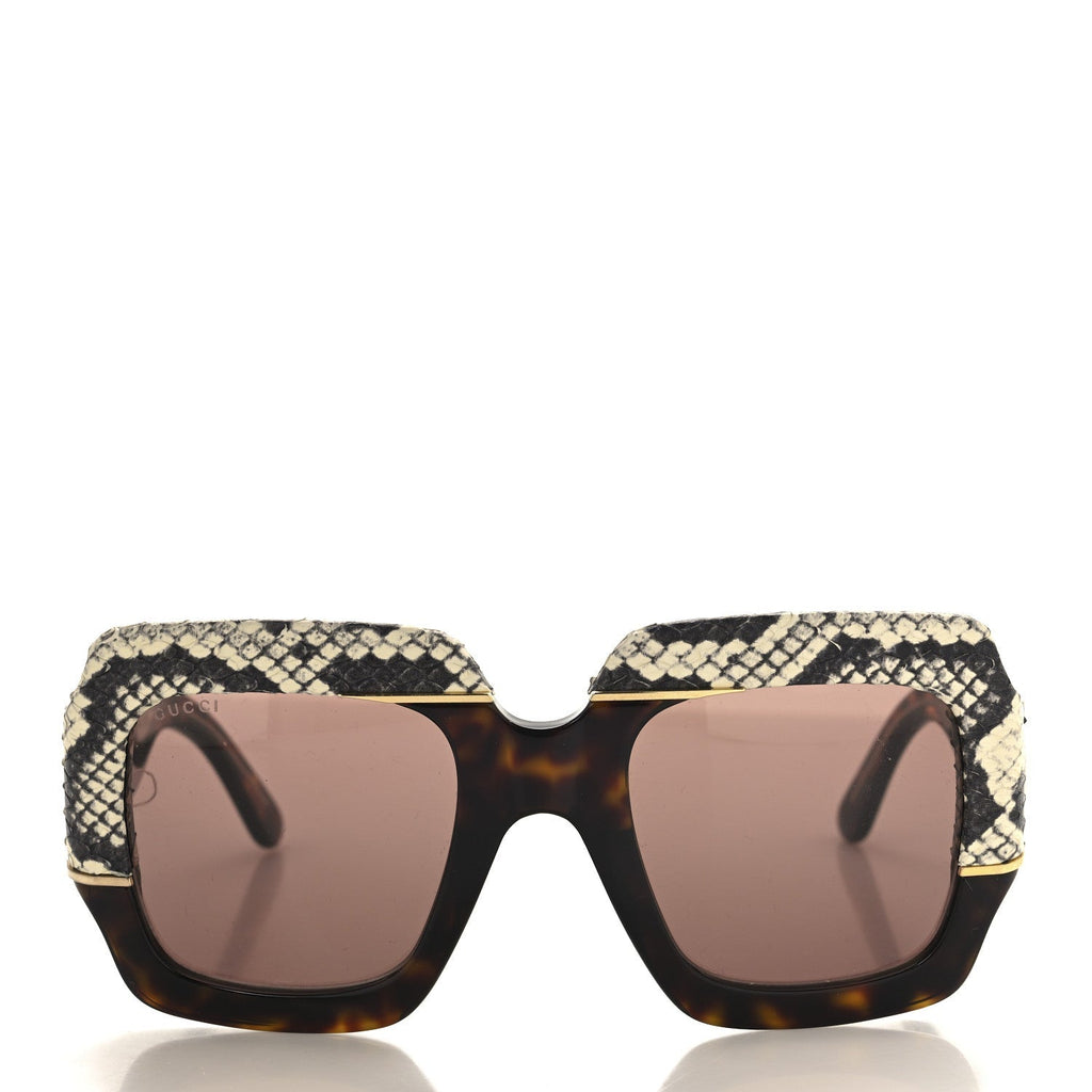 Gucci Square Sunglasses — Havana GG0484S