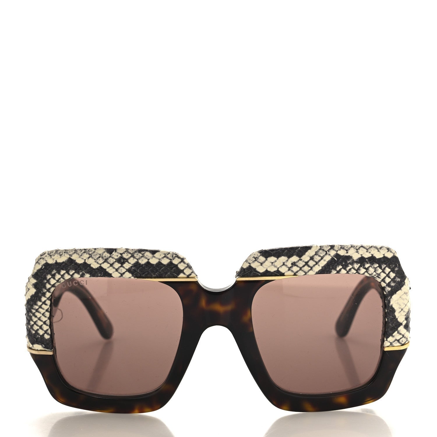 Gucci Square Sunglasses — Havana GG0484S
